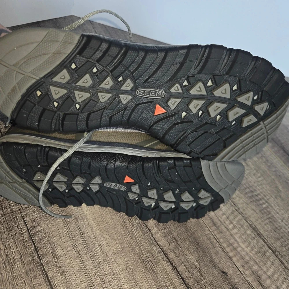KEEN Terradora Waterproof Hiking Shoes Women 10 Gray Black Green Low Top